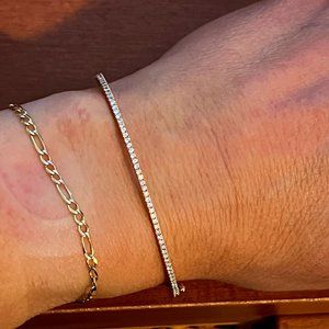 Bony Levy Skinny Stackable Diamond Bangle (rose gold)